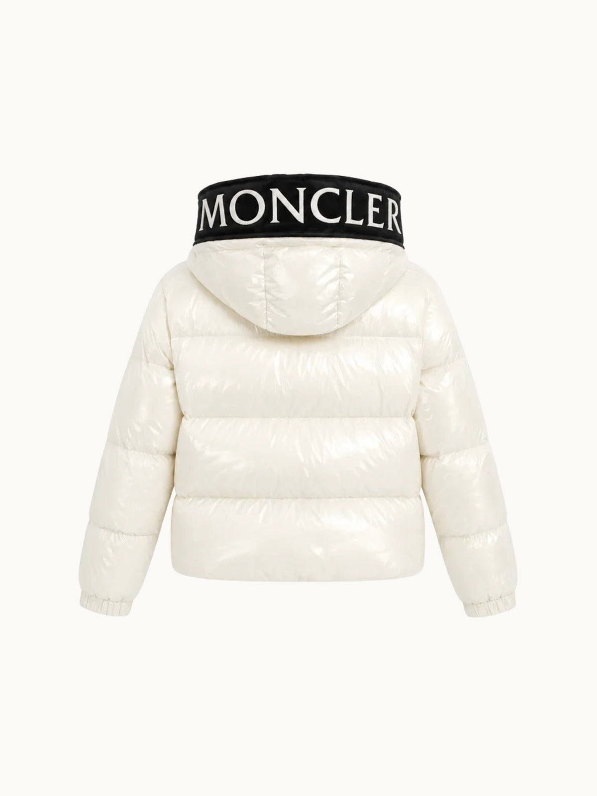 HOODED LETTER COAT WHITE