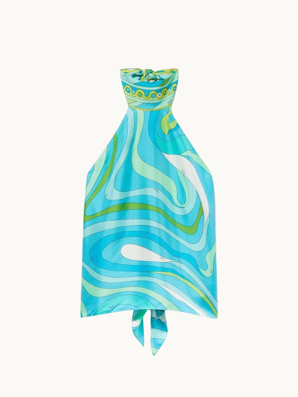 PUC CLARA BLUE GREEN TOP
